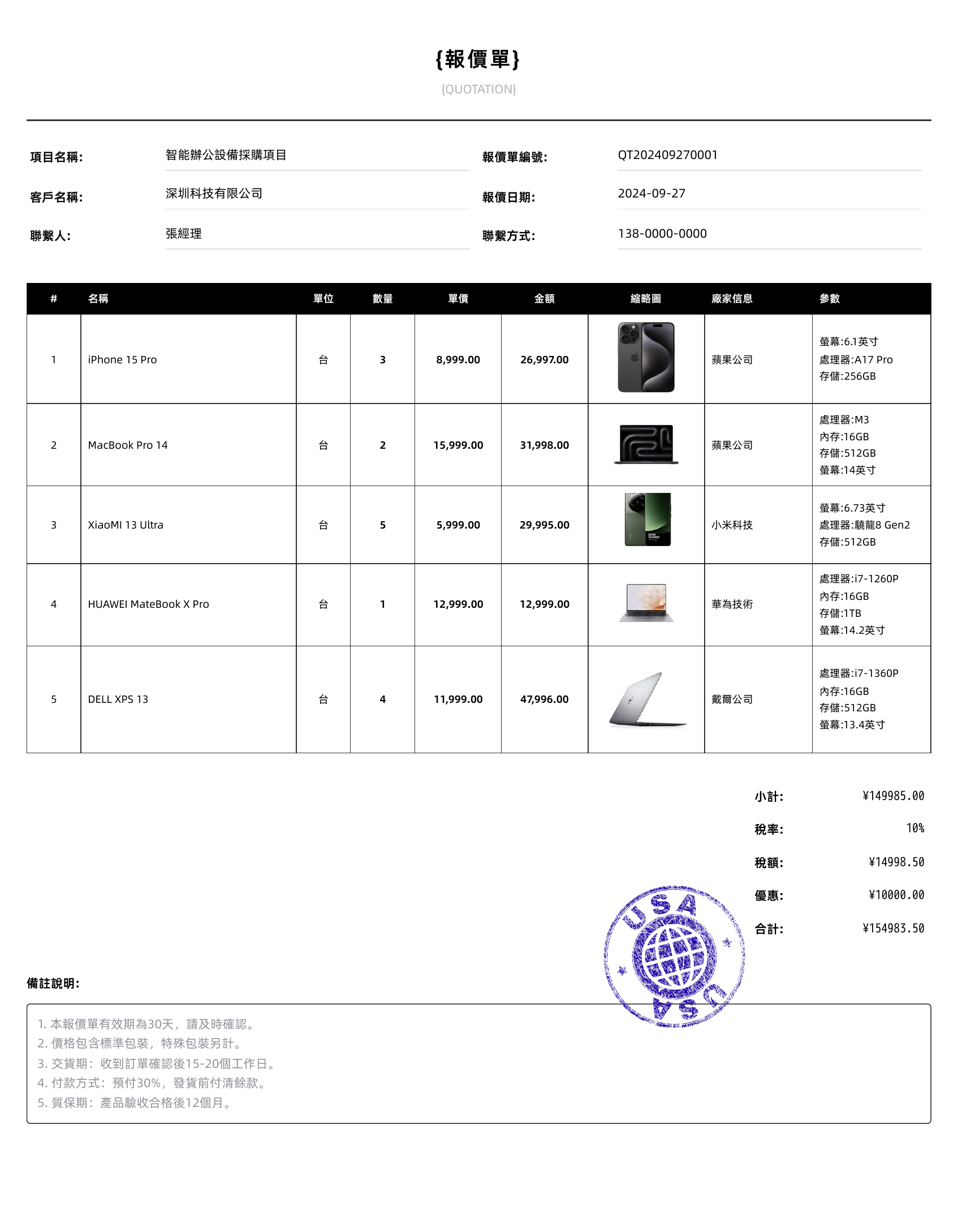經典商務模板模板