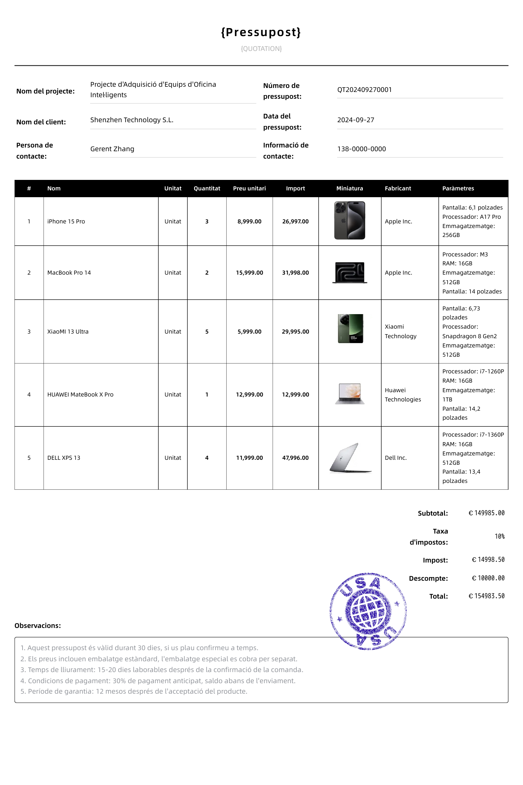 Plantilla cl&agrave;ssica de negocis模板