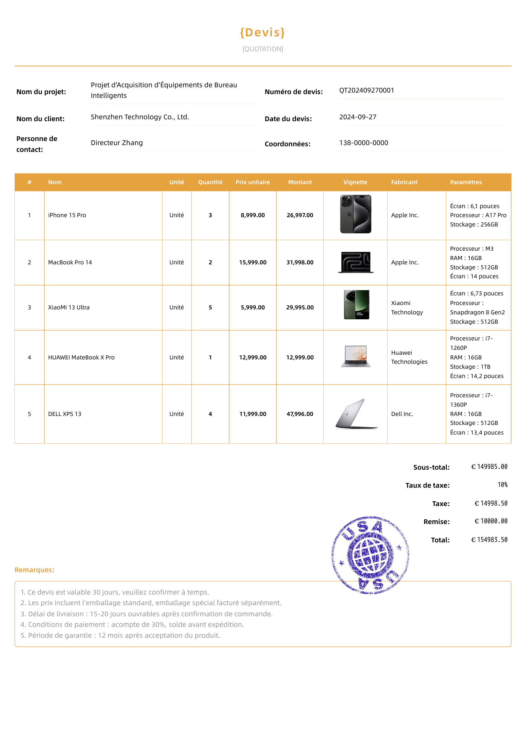 Orange d'ambre模板